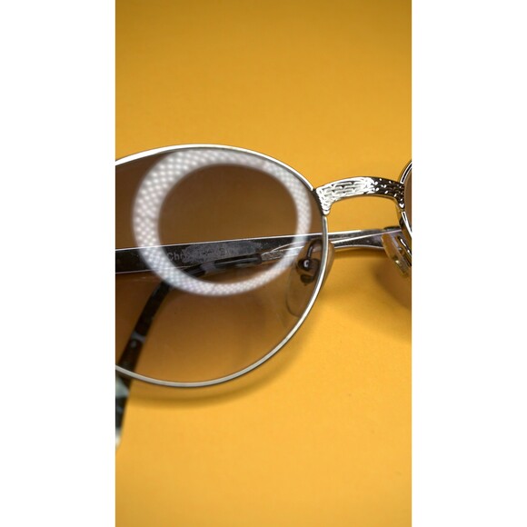 1980s CHRISTIAN DIOR. SUNGLASSES. Cat Eye Silver Metal Gradient Lenses main image 5